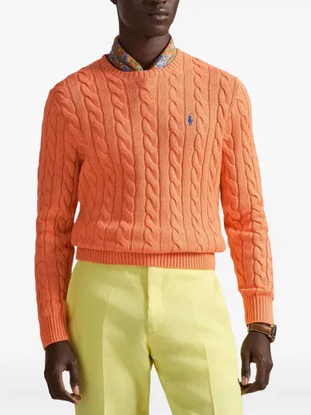 Dlouhá pruhovaná s límcem kšiltovka Polo Ralph Lauren modrá