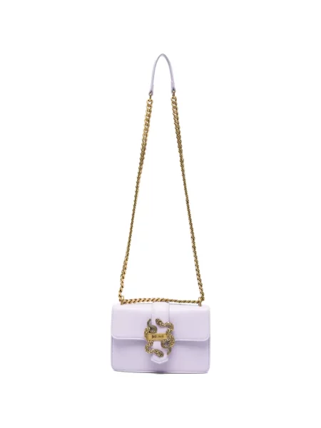Geantă de mână Just Cavalli cu model piele de șarpe violet