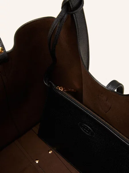 Tod's Torba Shopper T Timeless Medium Z Saszetką schwarz czarna