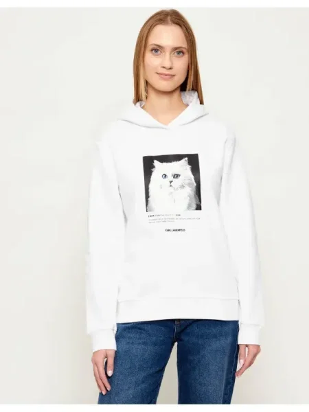 Karl Lagerfeld Hanorac portrait alb