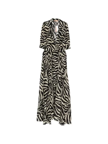 Sukienka koszulowa Ermanno Scervino z nadrukiem w zebrę garniturowa