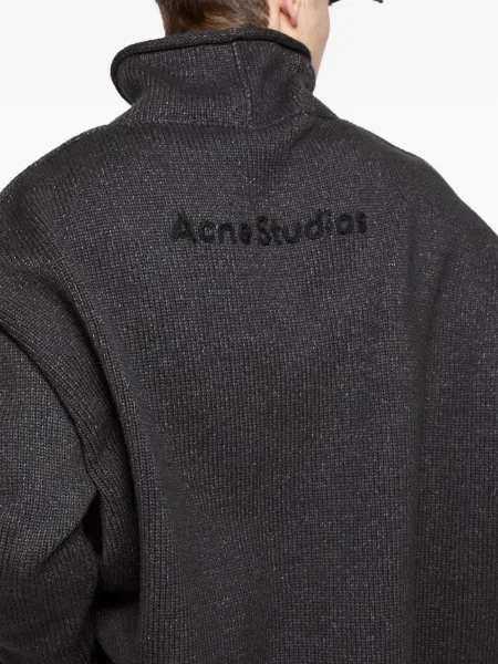 Pulover Acne Studios cu broderie gri
