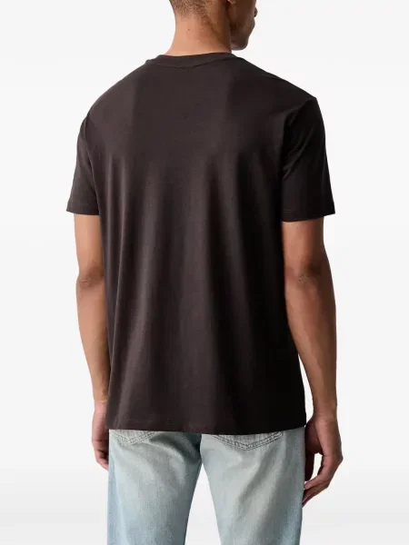 Tricou Armani Exchange cu autograf maro