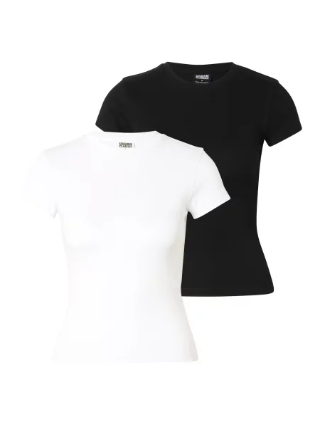 Urban Classics Tricou negru alb