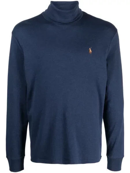 Haftowany sweter Polo Ralph Lauren niebieski