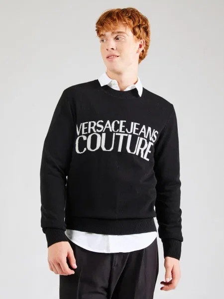 Versace Jeans Couture pulover de lana negru
