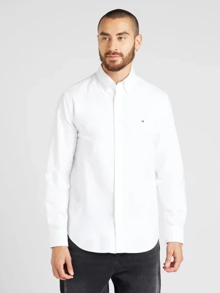 TOMMY HILFIGER Cămașă HERITAGE bleumarin / roșu alb