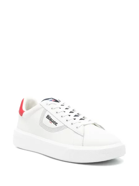 Sneakerși Blauer din piele alb