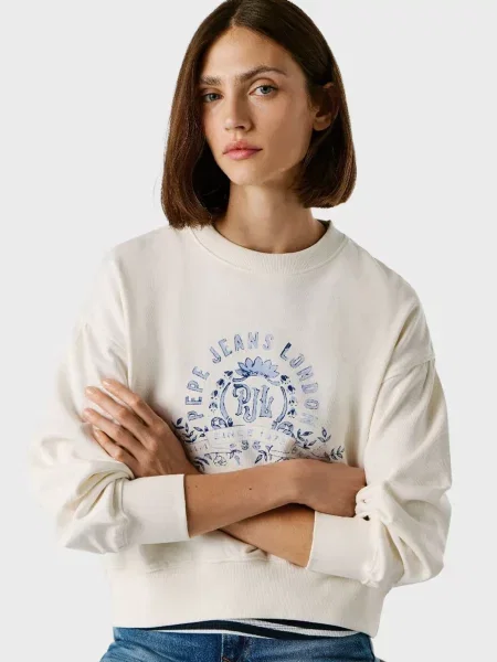 Свитшот Pepe Jeans белый