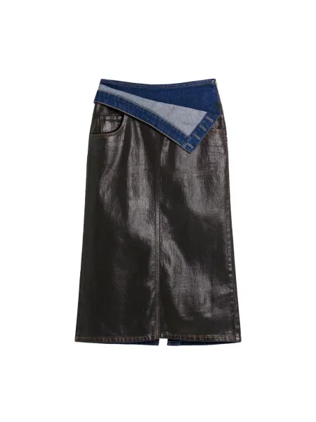 Desigual Fustă / maro închis albastru