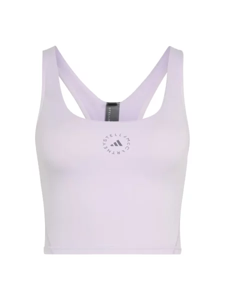 Top Adidas By Stella Mccartney do jogi o skróconej długości fioletowy