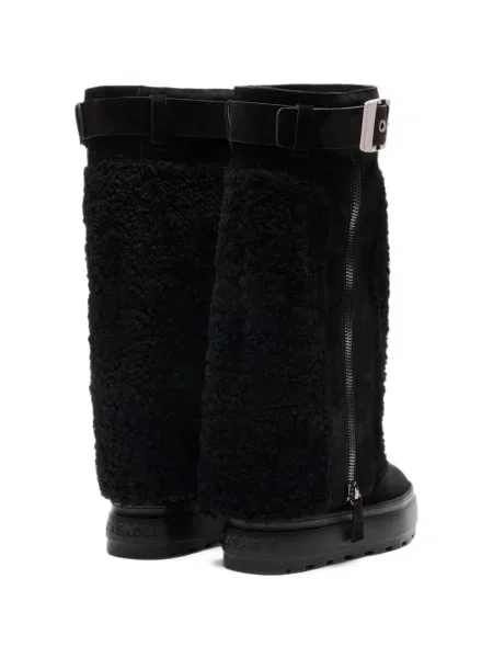 Botine Casadei din piele de oaie negru