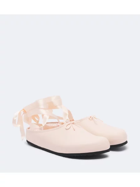 Papuci tip mules Birkenstock 1774 din piele roz