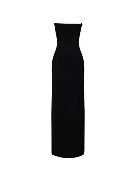 Rochie maxi P.a.r.o.s.h. cu două rânduri de nasturi negru