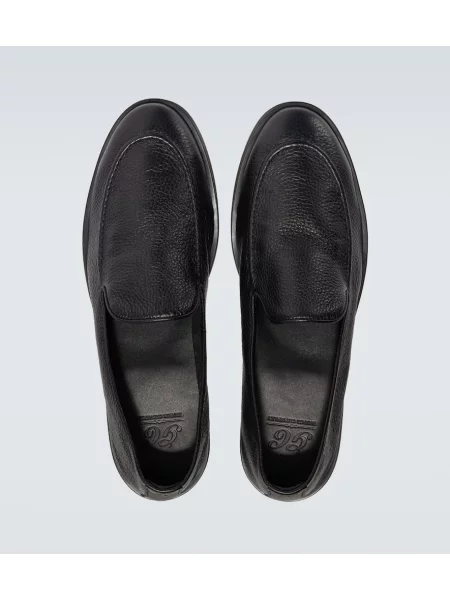 Pantofi loafer George Cleverley din piele negru