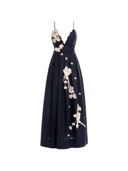 Rochie Agua By Agua Bendita cu model floral cu aplicații albastru