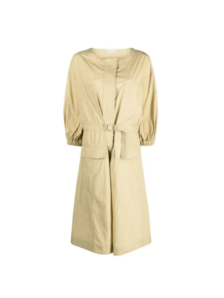 Sukienka midi Moncler do kolan beżowa