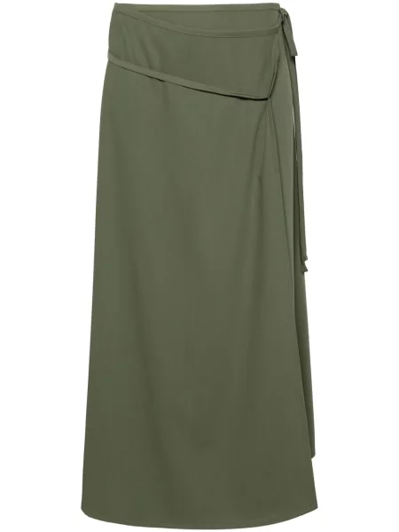 Fustă midi Lemaire până la genunchi verde