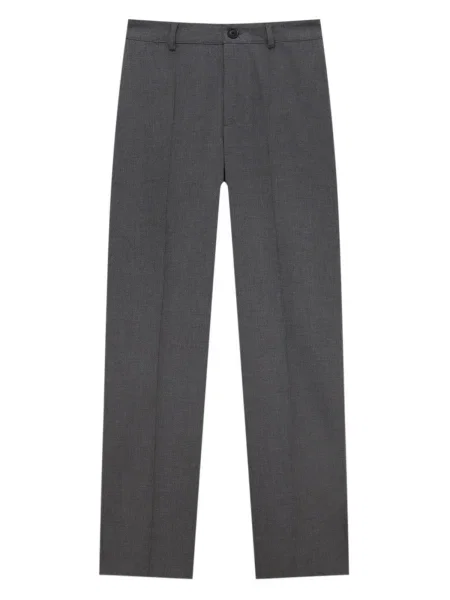 Pull&Bear Pantaloni cu dungă închis gri