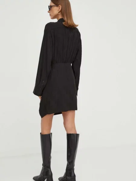 Herskind rochie verde mini drept negru