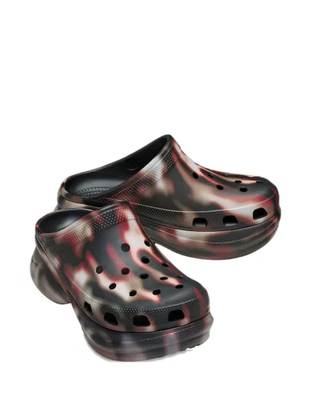 Papuci tip mules Crocs cu legături negru