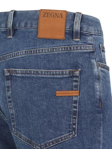 Blugi Zegna cu 5 buzunare albastru