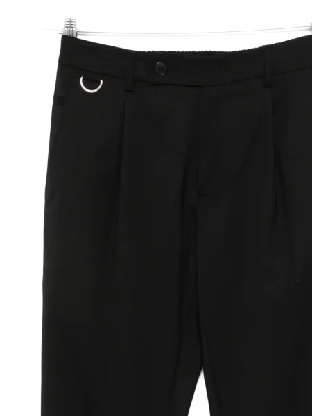 Plisuoti kelnės Low Brand juoda