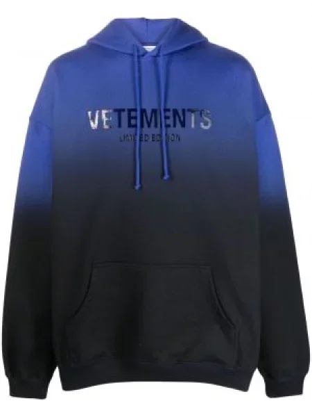 Hoodie Vetements με σχέδιο μπλε