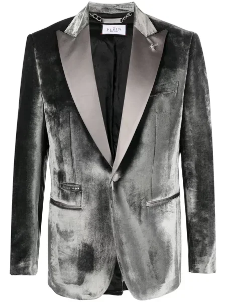 Sacou Philipp Plein de catifea gri