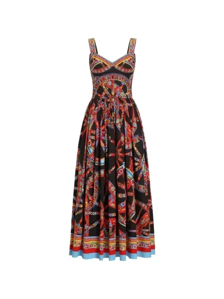 Rochie Dolce & Gabbana cu imagine din poplin negru