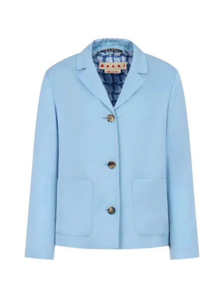 Geacă Marni cu un singur rând de nasturi albastru