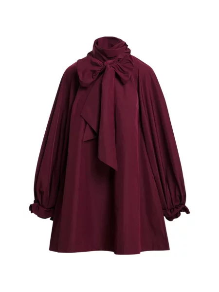 Rochie mini Essentiel Antwerp cu funde în linie A roșu