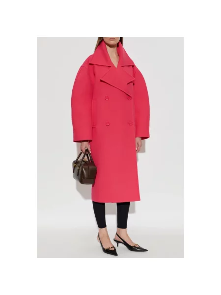 Płaszcz Balenciaga wełniany różowy