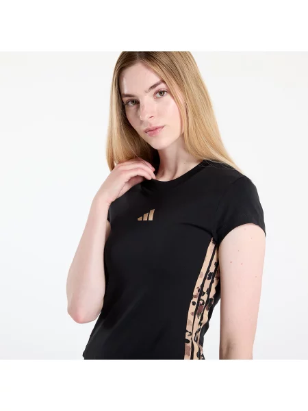 Тениска adidas Animal дамска черно