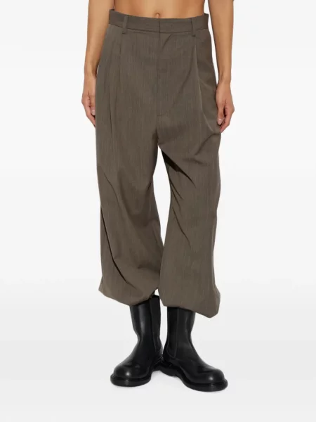 Pantaloni Moschino de lână maro