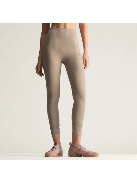 Legginsy adidas by Stella McCartney Studio Ruched brązowe
