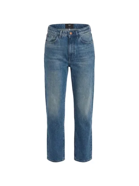 Blugi cu picior larg 3x1 albastru