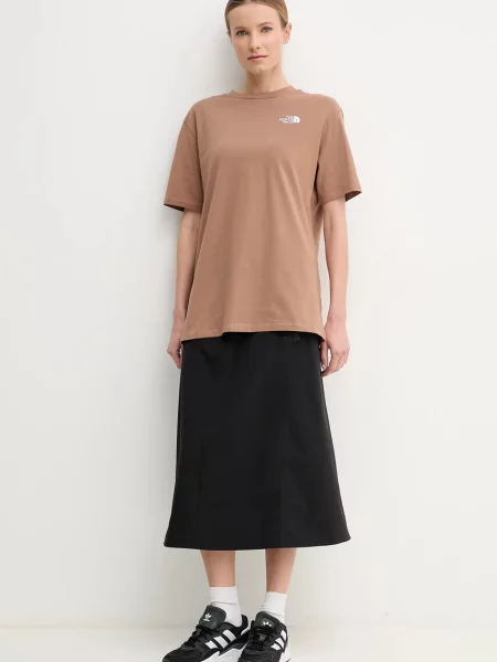 The North Face spódnica North Dome midi rozkloszowana czarny