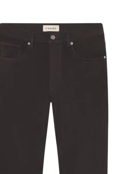 Blugi drepți Frame din țesătură twill gri