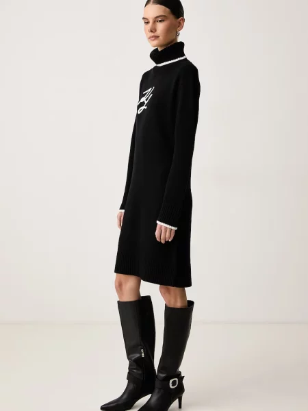 Karl Lagerfeld rochie cu lână negru