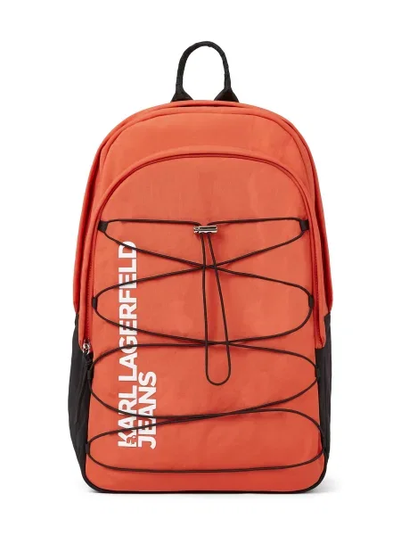 KARL LAGERFELD JEANS Nahrbtnik oranžno rdeča bela