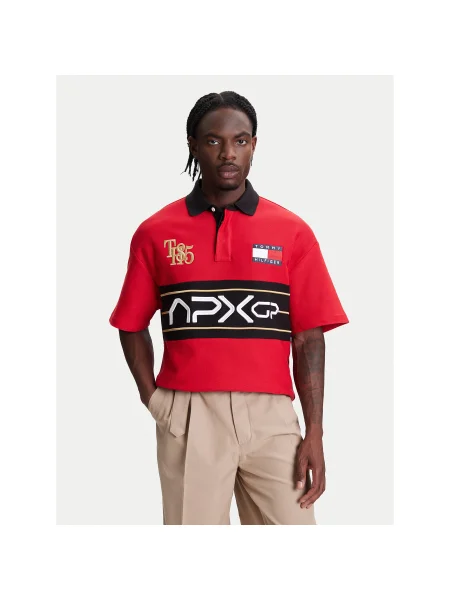 Tommy Hilfiger Pólóing F1 Movie Race Day Relaxed Fit piros