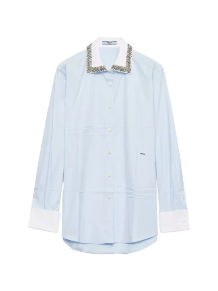 Cămașă Prada din poplin albastru