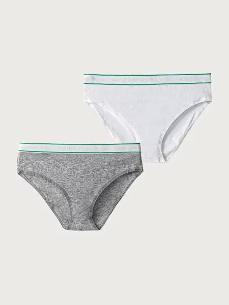 United Colors of Benetton nohavičky detské s elastanom sivá