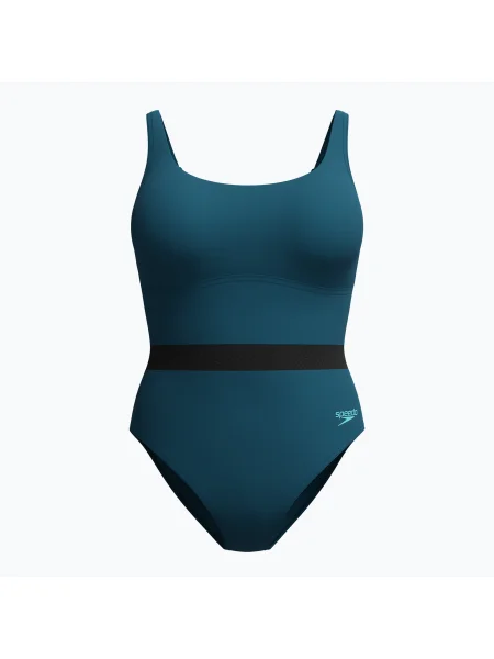 Speedo Shaping LuniaGlow One Piece női fürdőruha sötét teal színű. Méret: 36 kék
