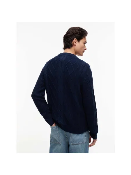 Pletená mikina Tommy Jeans modrá