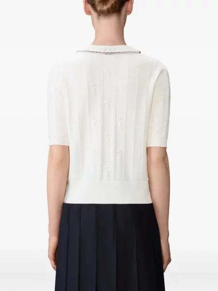 Tricou Thom Browne scurt alb