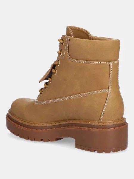 Guess workery LEAVEY brązowy na płaskim FLTLVY beżowe