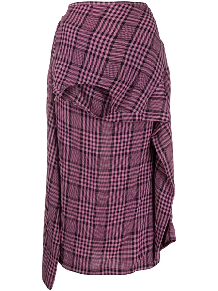 Fustă Colville în carouri roz