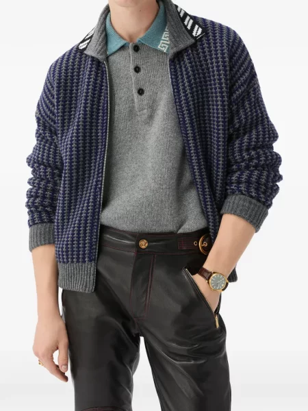 Cardigan Versace de lână albastru